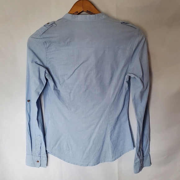 Stradivarius Zara Long Sleeve Women's Shirt Roll Tab Sleeve - Picture 6 of 8